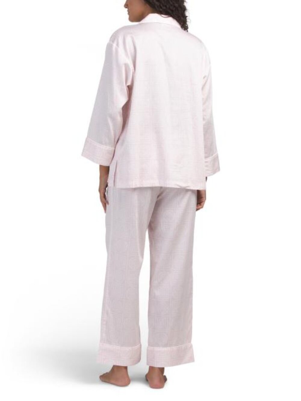 NATORI 2pc Infinity Sateen Notch Collar Pajama Top And Pants Set - Picture 2 of 4